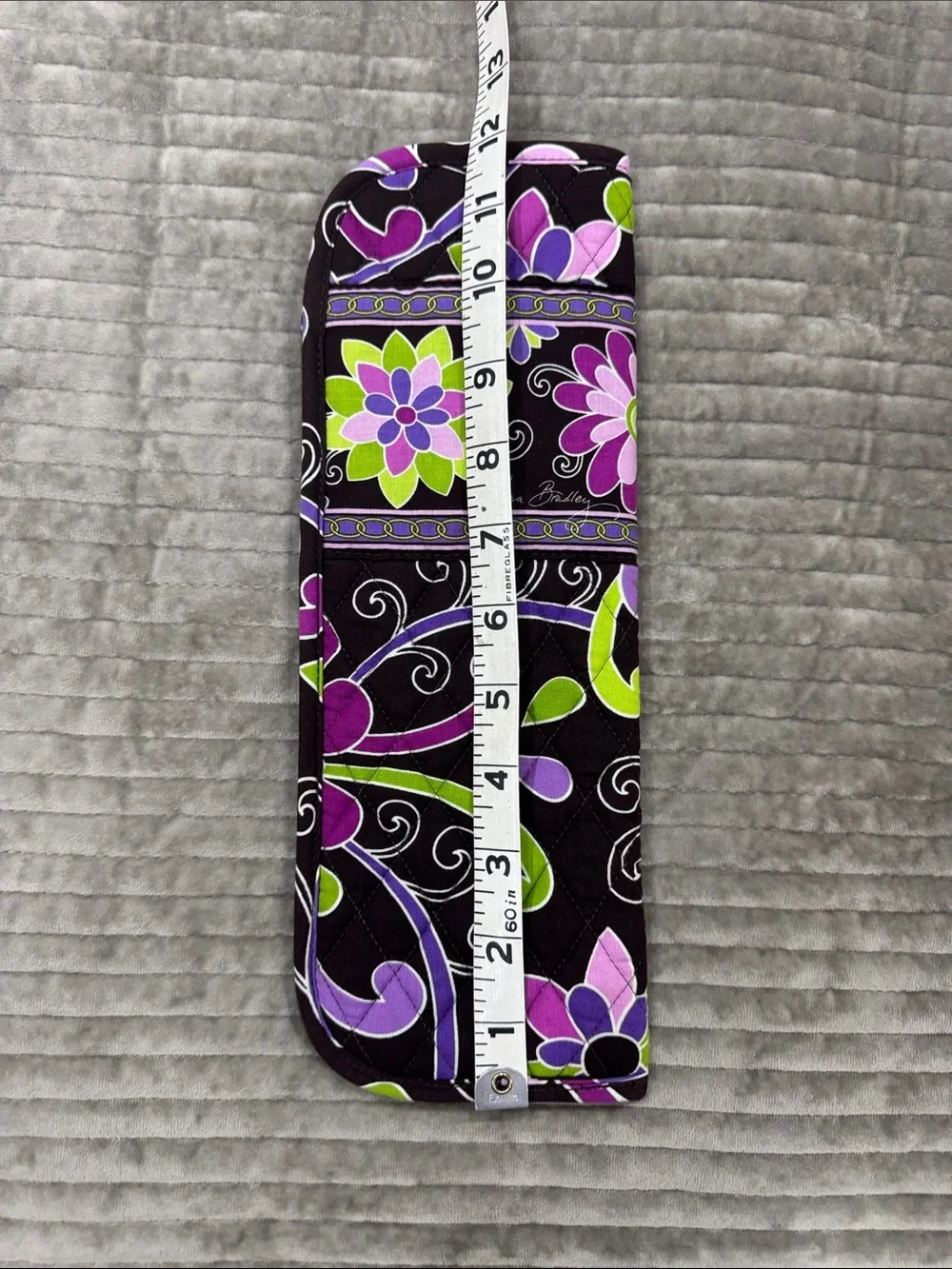 Quilted Vera Bradley Floral Hair Tools Case in Purple & Lime